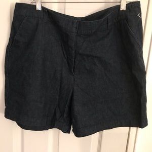 Denim looking plus size shorts